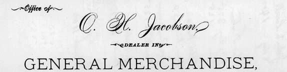 Letterhead of store stationery